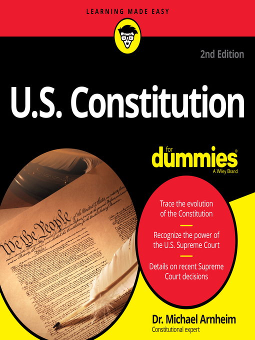 Title details for U.S. Constitution for Dummies by Dr. Michael Arnheim - Wait list